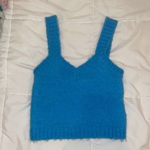 zara sweater tank top